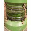 Image 2 : ANTIQUE RAILWAY LANTERN W/ GREEN GLASS - 7.5 in