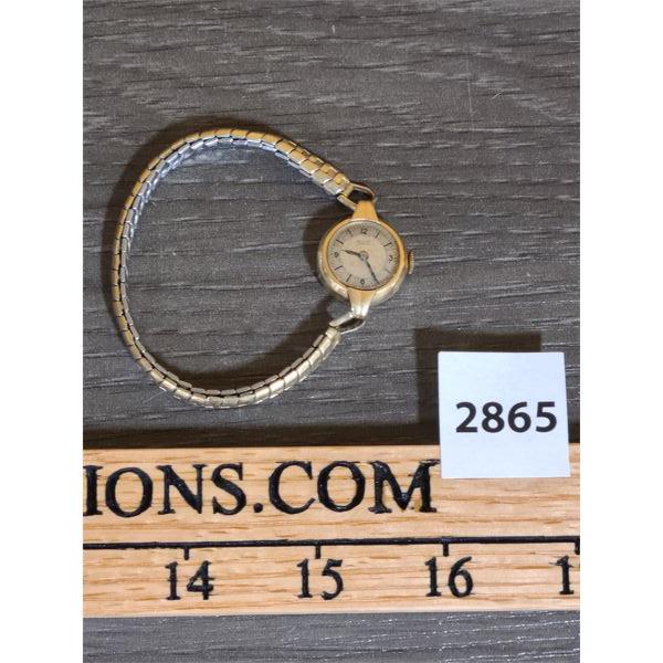 LADIES TUDOR WRIST WATCH MARKED ROLEX 14 K SOLID GOLD