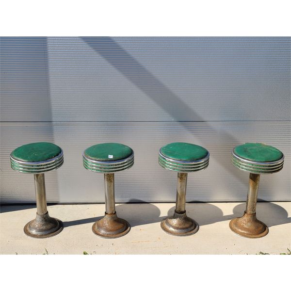 LOT OF 4 - DINER STOOLS / MID 1950'S 