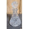 Image 4 : SET OF 3 HEAVY CUT GLASS DECANTERS 
