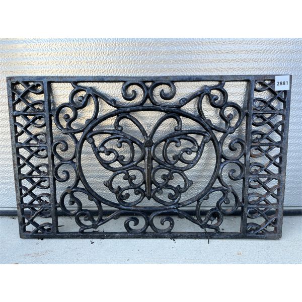 CAST GRATE - BUTTERFLY MOTIF - 12 X 20 INCH