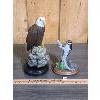 Image 1 : PAUL BURDETTE - LIMITED EDITION WILDLIFE FIGURINES - EAGLE & WOODPECKER