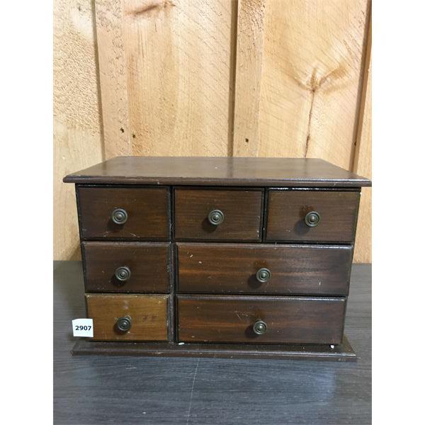 WOODEN JEWLERY BOX W/ DRAWERS