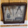Image 1 : VINTAGE TOOLS SHADOWBOX DISPLAY - 12.5 x 12.5in
