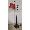 Image 1 : WOOD BASE FLOOR LAMP - 59in TALL