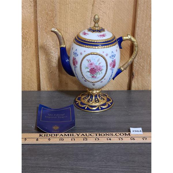 HOUSE OF FABERGE IMPERIAL TEAPOT - APPROX 9in TALL