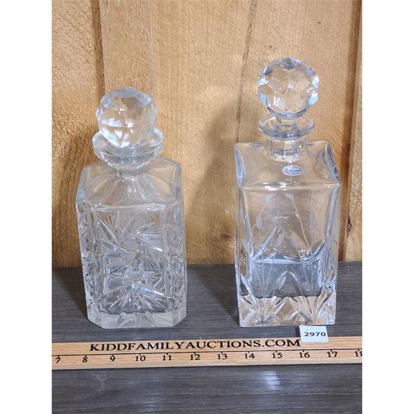 LOT OF 2 - CUT GLASS DECANTERS