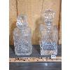 Image 1 : LOT OF 2 - CUT GLASS DECANTERS