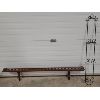 Image 2 : LOT OF 2 - WALL MOUNTED PLATE STAND AND WOODEN SHELF