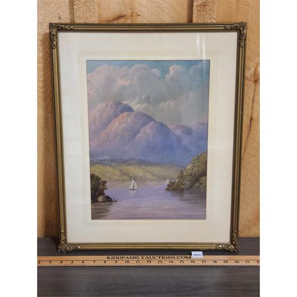 FRAMED ACRYLIC ON CANVAS - 17 x 21in