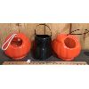 Image 2 : LOT OF 3 - HALLOWEEN TRICK OR TREAT BUCKETS - INCL BLOW MOLD PUMPKINS AND DARTH VADER