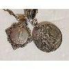 Image 2 : HEAVY LINK 30 INCH CHAIN W/ ANTIQUE MEDALS