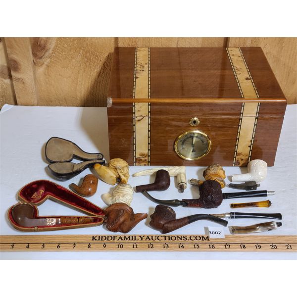JOB LOT - HUMIDOR & VINTAGE PIPES PARTS