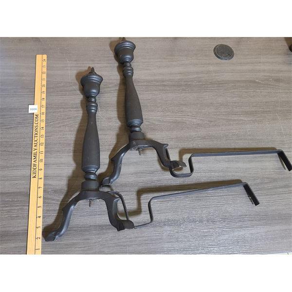 SET OF 2 - FIREPLACE END IRONS