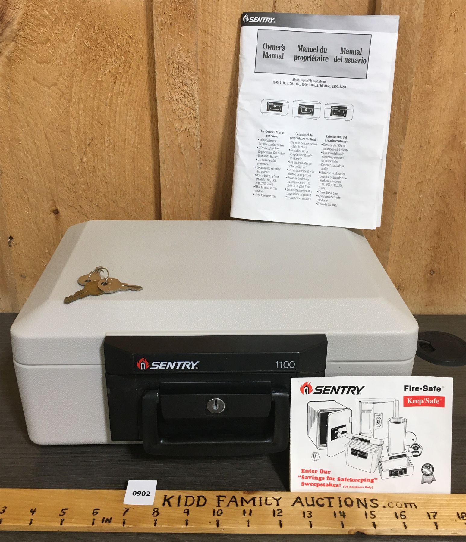 SENTRY 1100 FIRE PROOF LOCK BOX - 6 x 10 x 14in