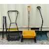 Image 1 : LOT OF 4 - GARDEN TOOLS - ICE SALTER, SHOVEL, MOWER, FISKARS