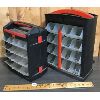 Image 2 : LOT OF 2 - PLASTIC PORTABLE PARTS BINS - BLACK AND DECKER AND OTHER