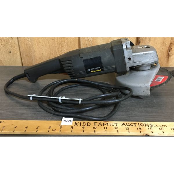 BLACK AND DECKER PROFESSIONAL 7in ANGLE GRINDER - Kidd Family Auctions