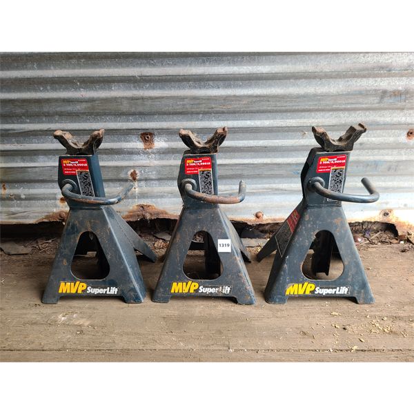LOT OF 3 MVP SUPER LIFT 3 TON JACK STANDS Kidd Family Auctions Lot of 3 mvp super lift 3 ton jack stands kidd family auctions