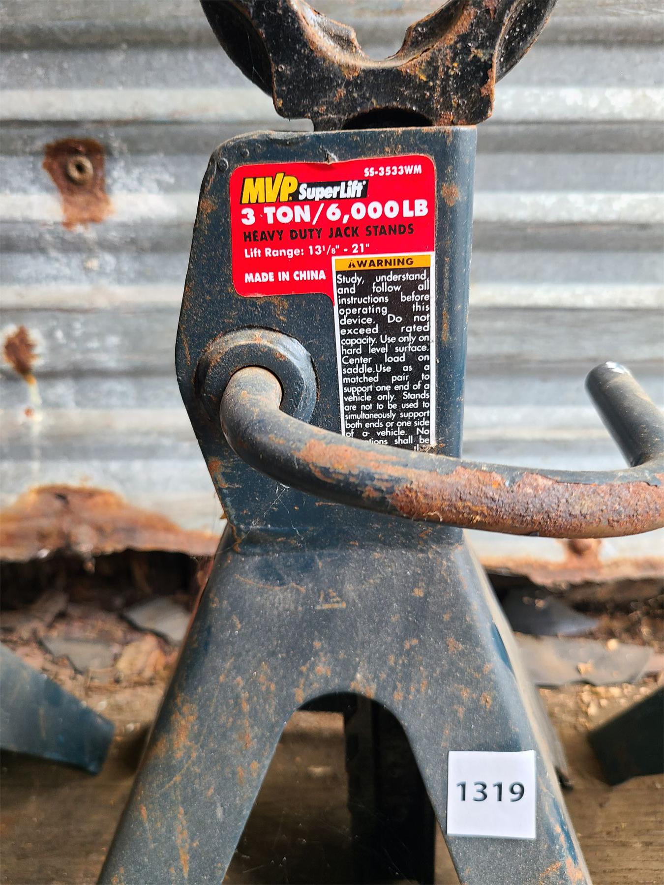 LOT OF 3 MVP SUPER LIFT 3TON JACK STANDS Kidd Family Auctions