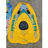 Image 2 : LOT OF 2 - INFLATABLE BOAT W/ OARS AND INFLATABLE TOW BEHIND STORAGE RAFT 