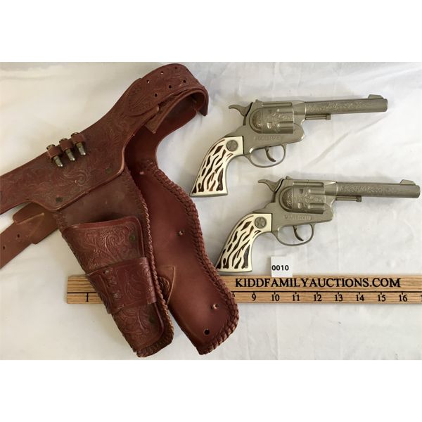 1960's HUBLEY MARSHALL CAP GUNS W/ HOLSTER