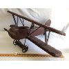 Image 3 : LARGE WOODEN FOLK ART AIRPLANE - 29.5in WINGSPAN