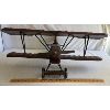 Image 4 : LARGE WOODEN FOLK ART AIRPLANE - 29.5in WINGSPAN