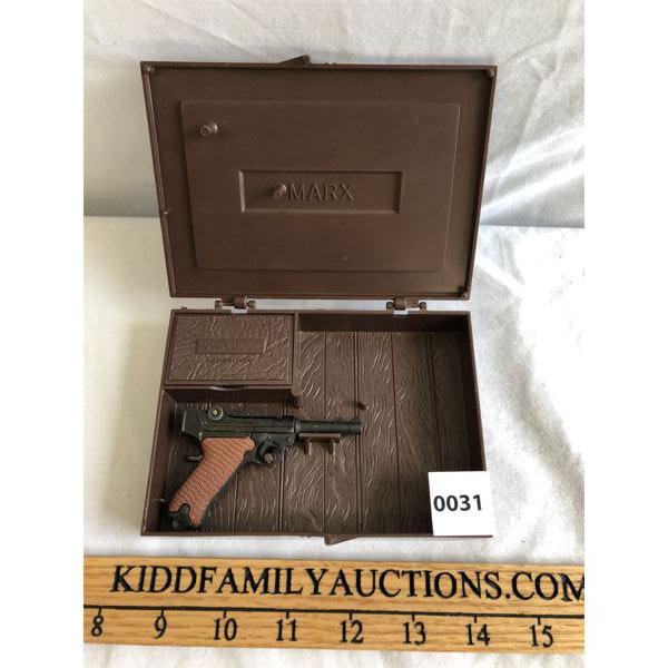 MARX 9MM LUGAR METAL TOY GUN W/ ORIGINAL CASE