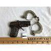 Image 1 : LOT OF 2 - METAL CAP GUN AND HANDCUFFS 