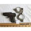 Image 2 : LOT OF 2 - METAL CAP GUN AND HANDCUFFS 