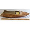 Image 2 : VINTAGE DUMAS WOODEN CHRIS CRAFT COBRA BOAT - APPROX 26in LONG
