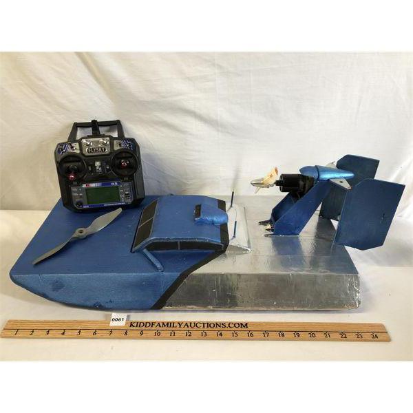 HANDBUILT RC FOAM AIRBOAT W/ BRUSHLESS MOTOR AND CONTROLLER