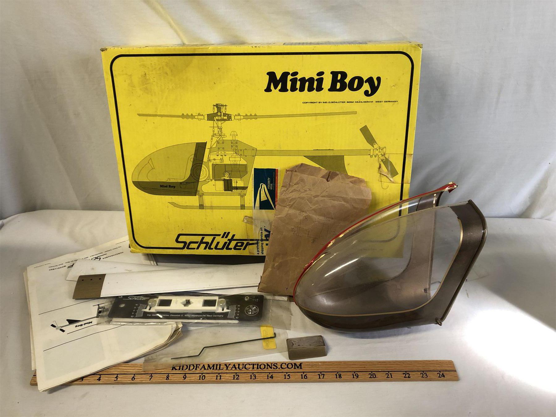 SCHLUTER MINI BOY R/C NITRO HELICOPTER (PARTIALLY BUILT) - SEE ALL PICS