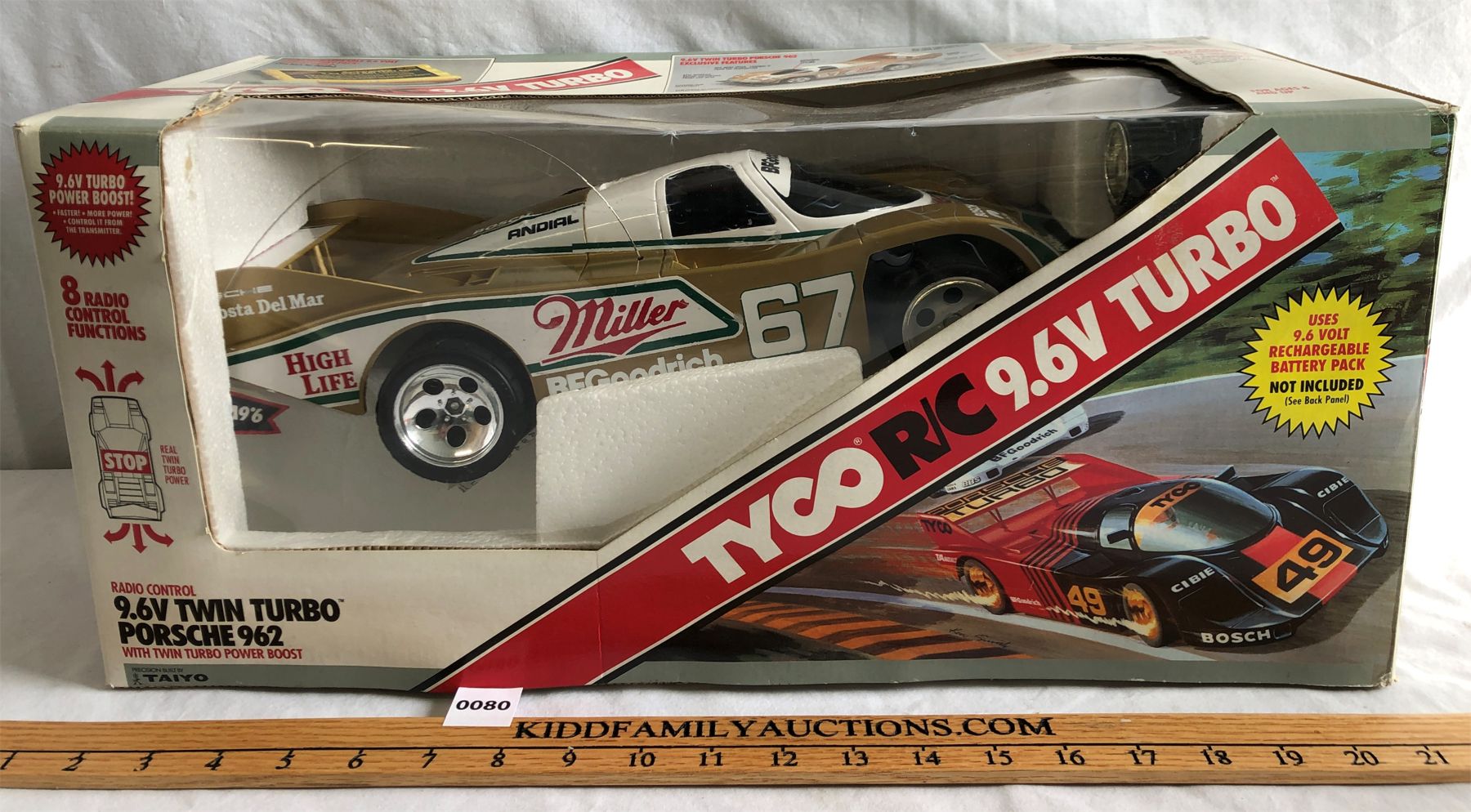 TYCO R/C 9.6v TURBO RACE CAR IN ORIG BOX