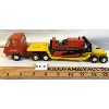 Image 2 : TONKA PRESSED STEEL FLAT BED HAULER W/ BULLDOZER
