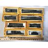 LOT OF 8 - HO GAUGE U.S. ARMY ELECTRIC TRAIN CARS AND ENGINE