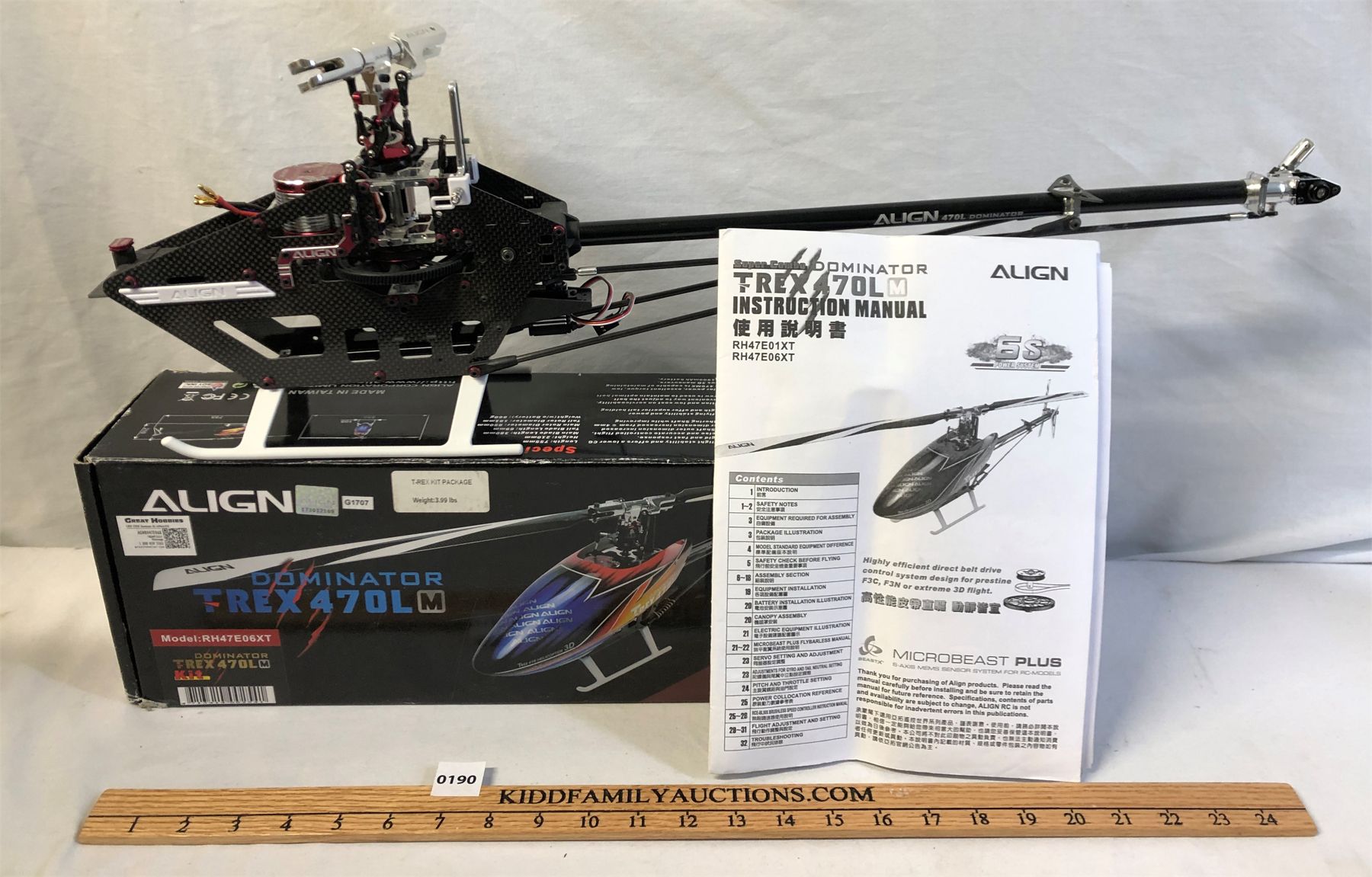 Heli Box NEW BUILT ALIGN RC ELECTRIC HELICOPTER W/ BOX