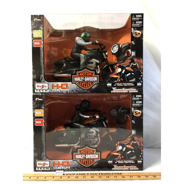 LOT OF 2 - MAISTO TECH HARLEY DAVIDSON RC MOTORCYCLES - NEW 