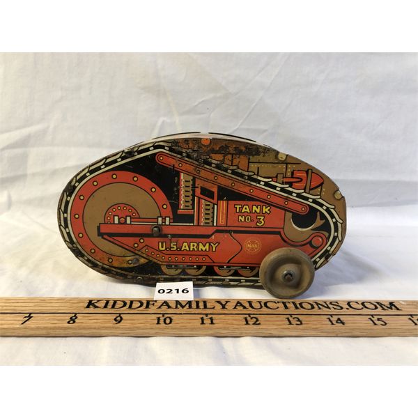 MARX KEY-WIND TIN TURNOVER TANK NO 3