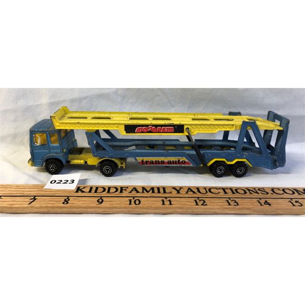 MAJORETTE METAL TRANS AUTO CAR HAULER - APPROX 10in LONG