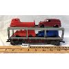 Image 2 : MARX PLASTIC VEHICLE HAULER TRAIN CAR W/ 4 VEHICLES