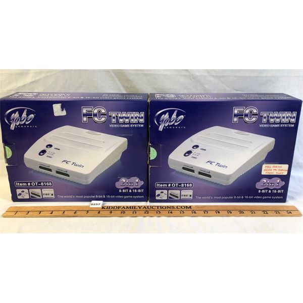 LOT OF 2 - FC TWIN NES SNES CONSOLES