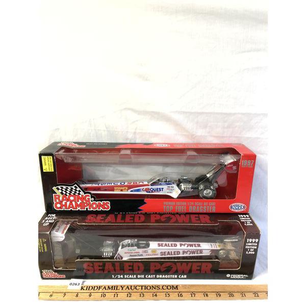 LOT OF 2 - 1:24 SCALE LIMITED EDITION DIECAST DRAGSTERS