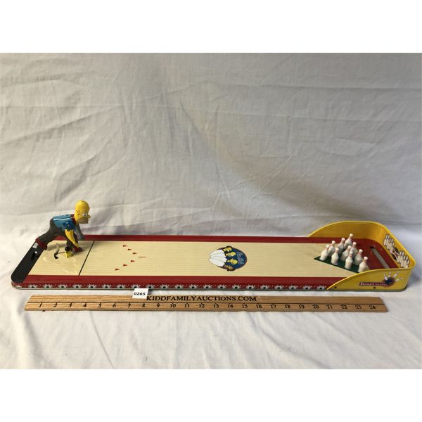 TIN THE SIMPSONS BARNEY'S BOWLARAMA GAME - 29.5in LONG