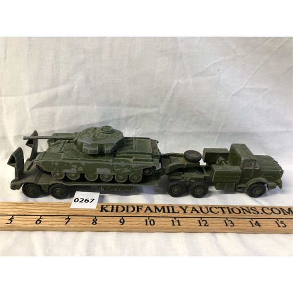 LOT OF 3 - DINKY MIGHTY ANTAR, TANK TRANSPORTER #660 AND CENTURION #651 TANK