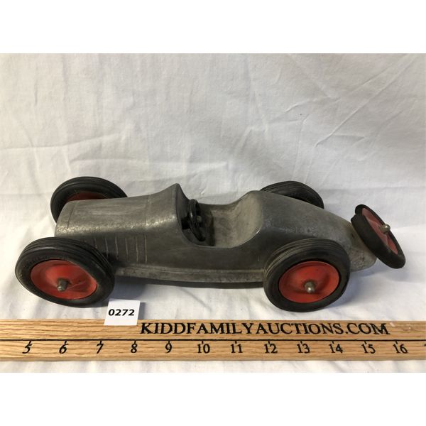 VINAGE ALUMINIUM CLEVELAND RACER TOY CAR - 12.5in LONG