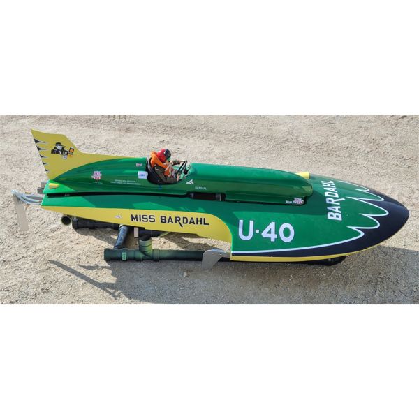 MISS BARDAHL 1/6 SCALE U-40 SHOVEL HEAD RC KEROSENE BOAT - 58in LONG