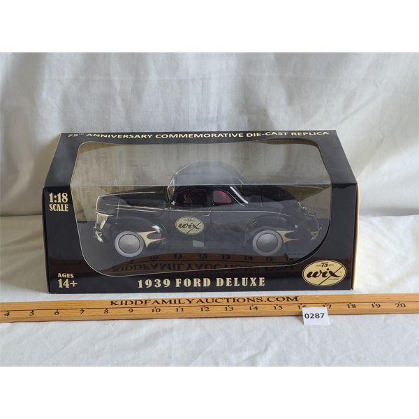 75TH ANNIVERSARY 1939 FORD DELUXE 1:18 DIE CAST REPLICA - NEW