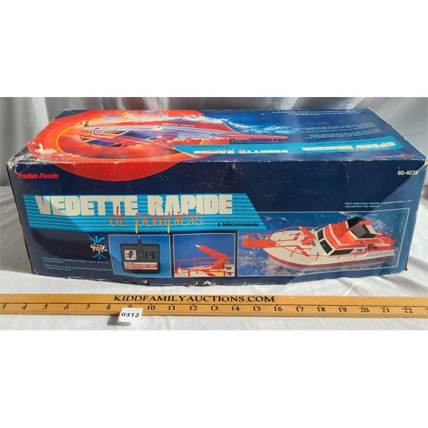 RADIO SHACK FIRE FIGHTING SPEED CRUISER RC ACTION CRAFT - SEE ALL PHOTOS